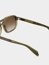 Cutler and Gross Olive Green Aviator Sunglasses