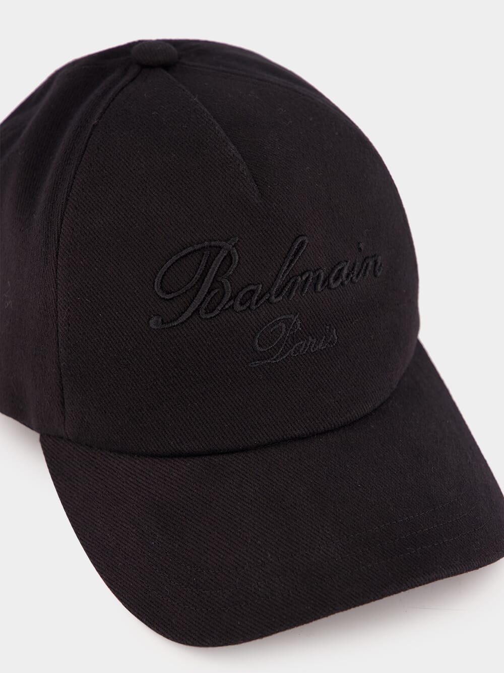 Black Signature Embroidered Baseball Cap