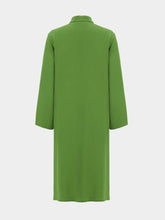 Paula Chanterelle Garden Green Silk Midi Dress