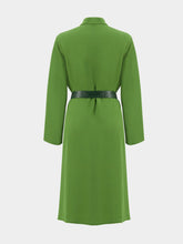 Paula Chanterelle Garden Green Silk Midi Dress
