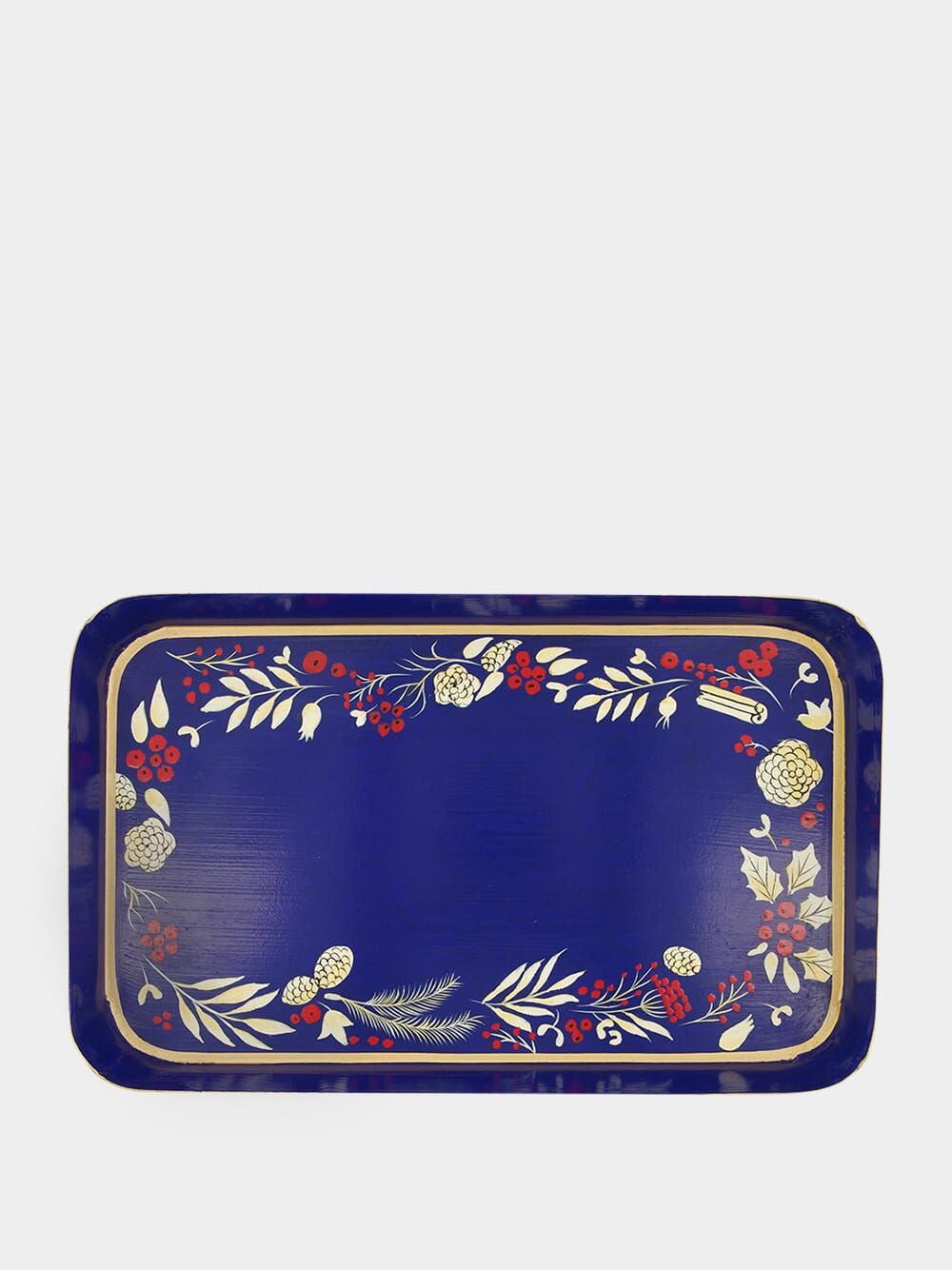 Handpainted Christmas Iron Tray