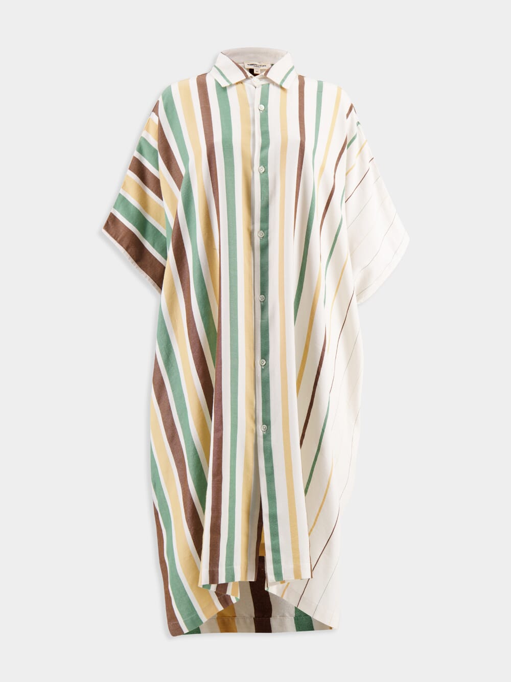 Striped Oversized Cotton Caftan Dress