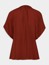 Zeus+Dione Azure Cape-Effect Blouse