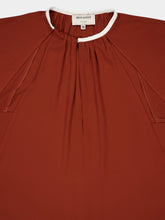 Zeus+Dione Azure Cape-Effect Blouse