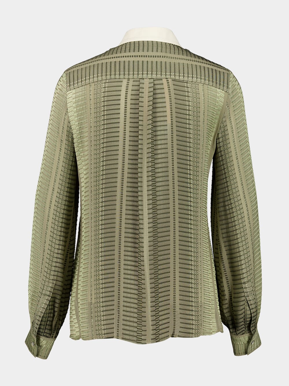 Sage Green Hera Textured Silk Blouse