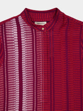 Zeus+Dione Burgundy Hera Silk Textured Blouse