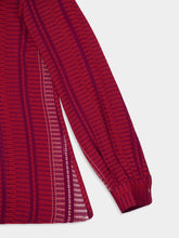 Zeus+Dione Burgundy Hera Silk Textured Blouse