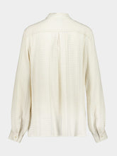 Zeus+Dione Ecru Hera Textured Silk Blouse