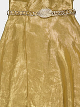 Zeus+Dione Helios Golden Halter Maxi Dress