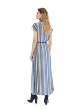 Zeus+Dione Blue Ziria Maxi Dress with Knitted Turtleneck