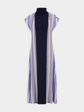 Zeus+Dione Blue Ziria Maxi Dress with Knitted Turtleneck