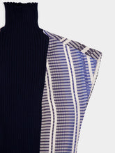 Zeus+Dione Blue Ziria Maxi Dress with Knitted Turtleneck