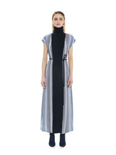 Zeus+Dione Blue Ziria Maxi Dress with Knitted Turtleneck
