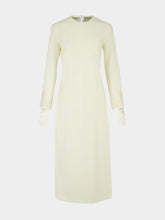Zeus+Dione Ivory Wool Maxi Dress with Tassels