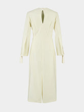 Zeus+Dione Ivory Wool Maxi Dress with Tassels