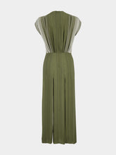 Zeus+Dione Selene Sleeveless Pleated Dress in Khaki