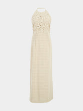 Zeus+Dione Serica Maxi Crochet Halterneck Dress