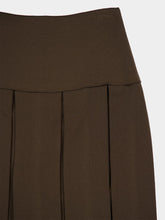 Zeus+Dione Khaki Green Pleated Midi Skirt