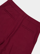 Zeus+Dione Burgundy Fractal Tailored Wool Trousers