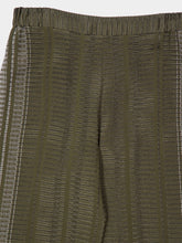 Zeus+Dione Khaki Jacquard Silk Wide-Leg Alcestes Trousers