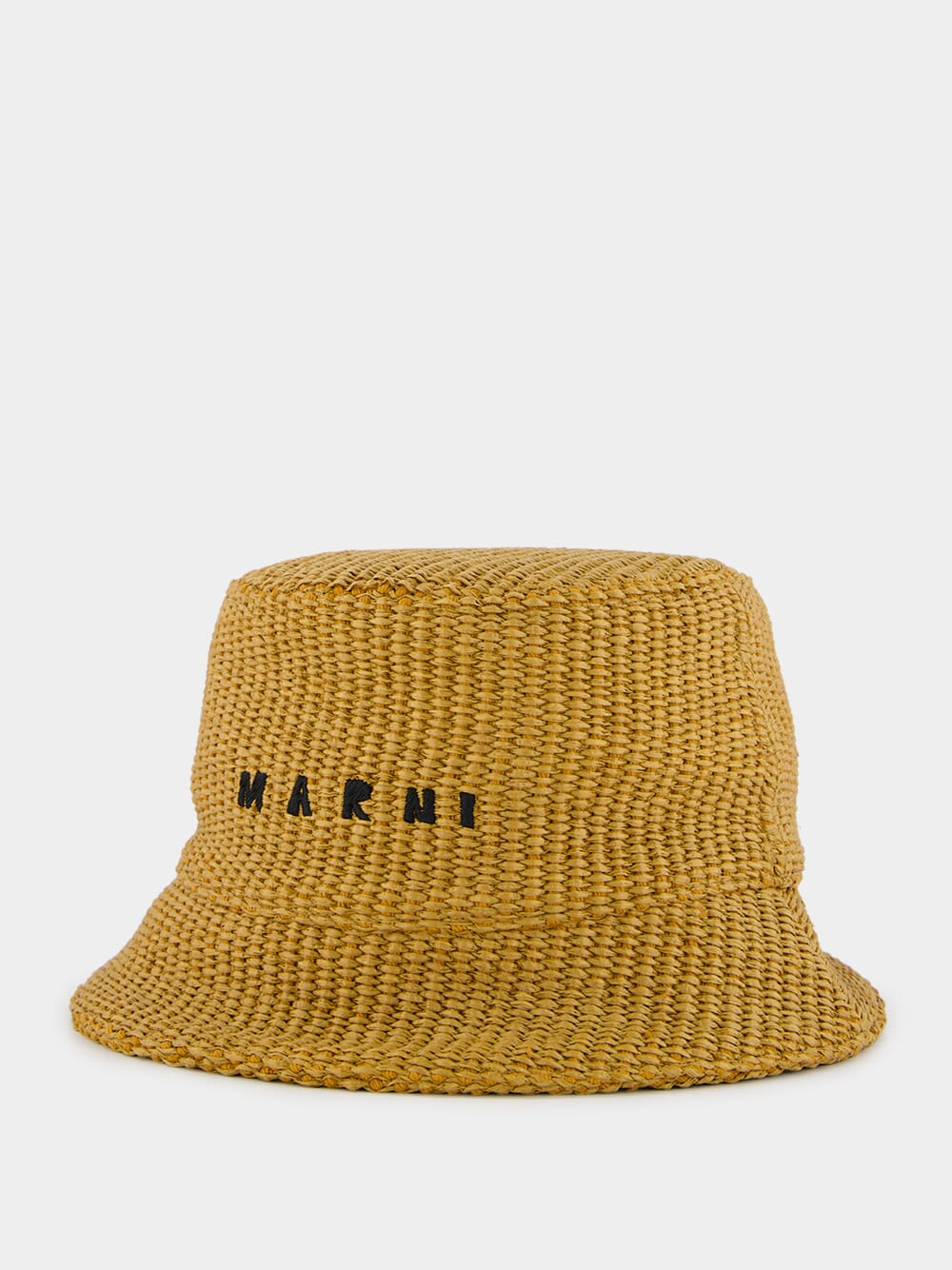 Embroidered Logo Raffia Hat