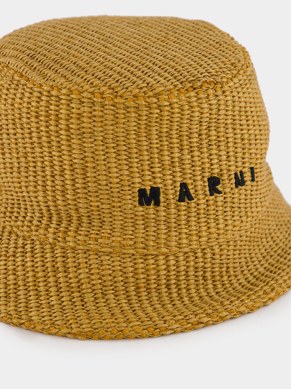 Embroidered Logo Raffia Hat