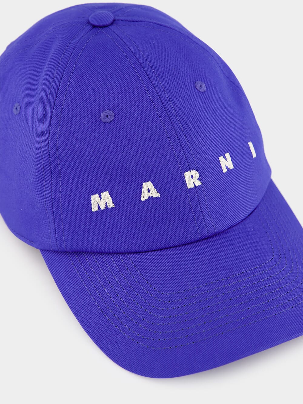 Blue Organic Gabardine Baseball Cap