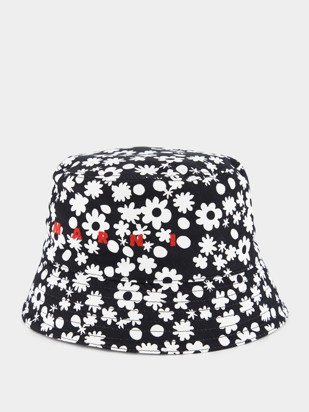 Black and White Pop Fields Cotton Bucket Hat