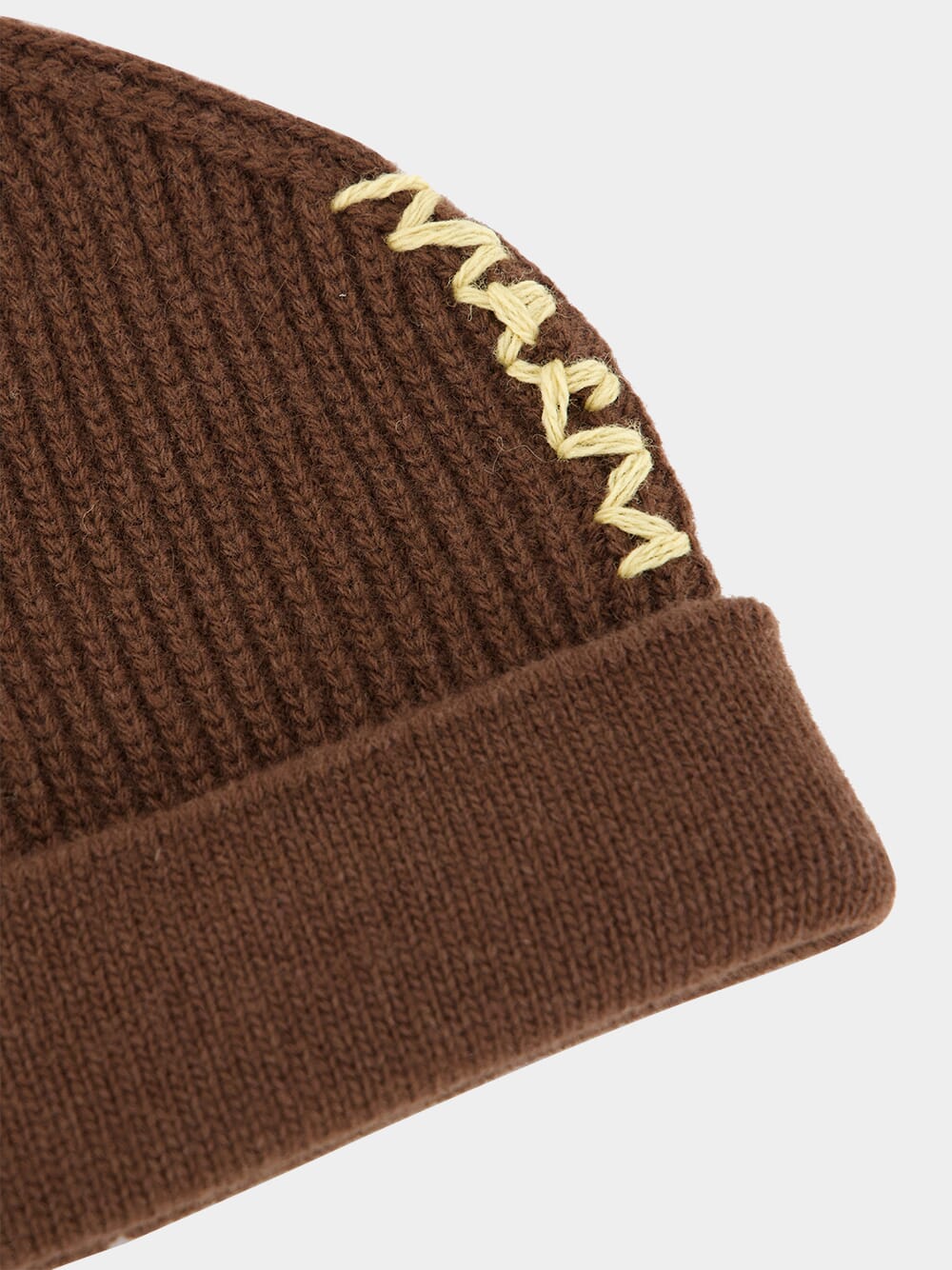 Brown Virgin Wool Beanie