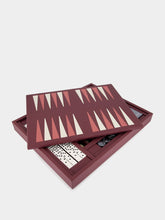 Hector Saxe Paris Aubergine Leather Multi-Game Box