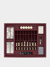 Hector Saxe Paris Aubergine Leather Multi-Game Box