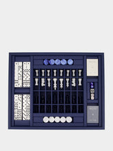 Hector Saxe Paris Bleu de France Leather Multi-Game Box