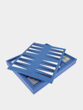 Hector Saxe Paris Blue Limoges Leather Multi-Game Box