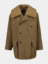 Lemaire Sisal Shearling Winter Parka in Water-Repellent Canvas