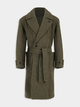 Lemaire Dark Khaki Wool Alpaca Soft Coat