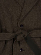 Lemaire Dark Khaki Wool Alpaca Soft Coat