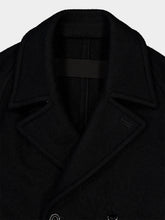 Lemaire Black Felted Wool and Alpaca Blend Coat