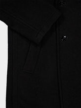 Lemaire Black Felted Wool and Alpaca Blend Coat