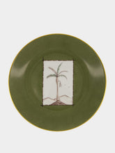 Marie Daâge Cartouche Snake Green Dinner Plate