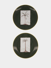 Marie Daâge Cartouche Khaki Salad Plate Set of 2