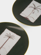 Marie Daâge Cartouche Khaki Salad Plate Set of 2