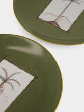 Marie Daâge Cartouche Snake Green Dinner Plate Set of 2