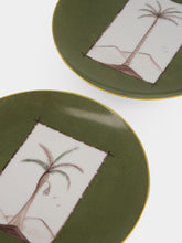Marie Daâge Cartouche Snake Green Salad Plate Set of 2