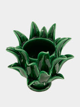 Jean Roger Emerald Green Flamme Small Ceramic Vase