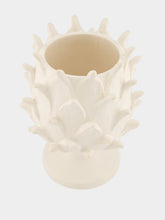 Jean Roger Matte White Artichoke Ceramic Vase