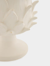 Jean Roger Matte White Artichoke Ceramic Vase