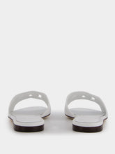 Dolce & Gabbana DG Logo White Calfskin Sliders