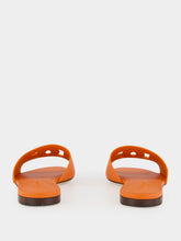 Dolce & Gabbana Orange DG Logo Calfskin Slides