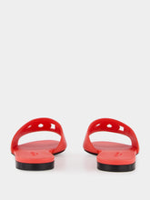 Dolce & Gabbana DG Logo Coral Calfskin Sliders