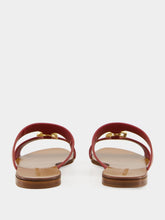 Dolce & Gabbana Bordeaux Calfskin DG Logo Sliders